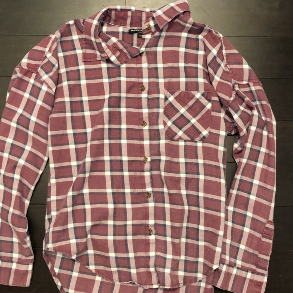 Maroon Brandy Melville Flannel